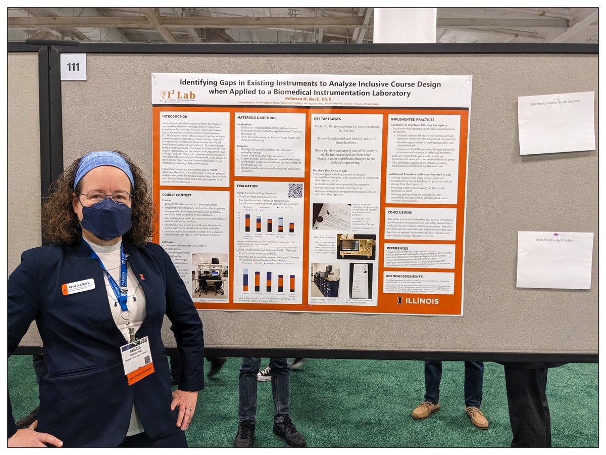 RebeccaEE's tweet photo. I had a great time meeting new people, catching up with friends, and learning new things at #BMES2023 this week.
Thanks to everyone who stopped by my #poster this morning and engaged in excellent conversations about inclusive labs.
#enged #AcademicTwitter #research https://t.co/fPQEQNze1f