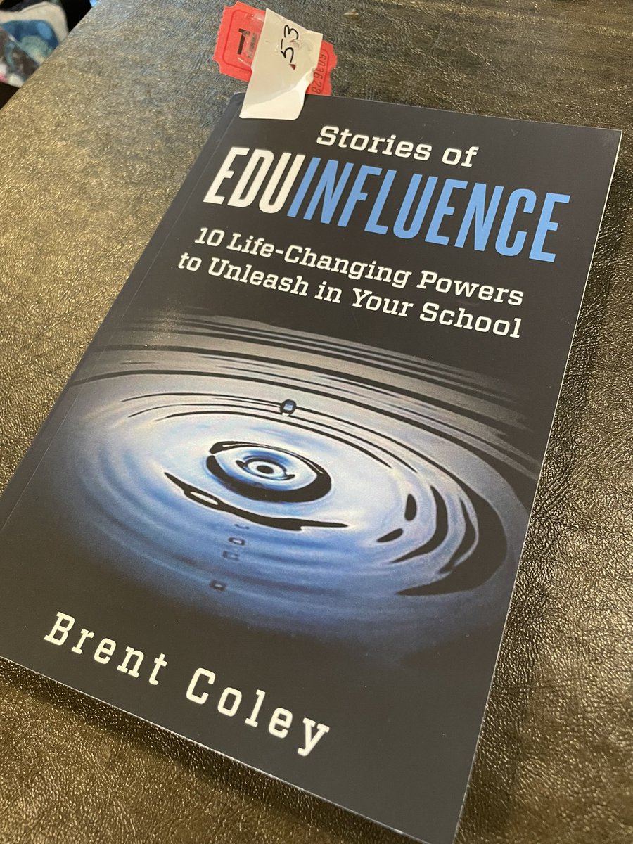 Hell2Teach's tweet photo. Winner winner, chicken dinner! I won “Stories of #EduInfluence” by @brentcoley at #sgvcue23 today!!! Even better, the author was at the #InnovationCelebration so I could get his autograph… and his kind message. #WeAreCue https://t.co/Vpq81Myd1V
