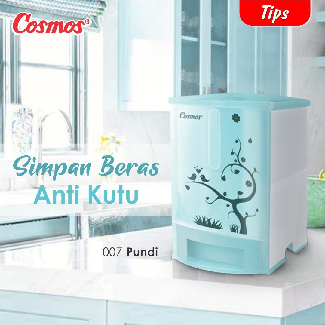 cosmosonline's tweet photo. Siapa nih keluarga Cosmos yang masih simpen beras di wadah container? Saatnya beralih ke Sarana Penyimpan Beras Cosmos yang pastinya menjaga beras lebih sehat & higienis karena sistem FIFO (First In First Out) menjaga sirkulasi.
#banggacosmos #tipsdapur #tipsrumah #cosmospundi https://t.co/hSl3bByLMe