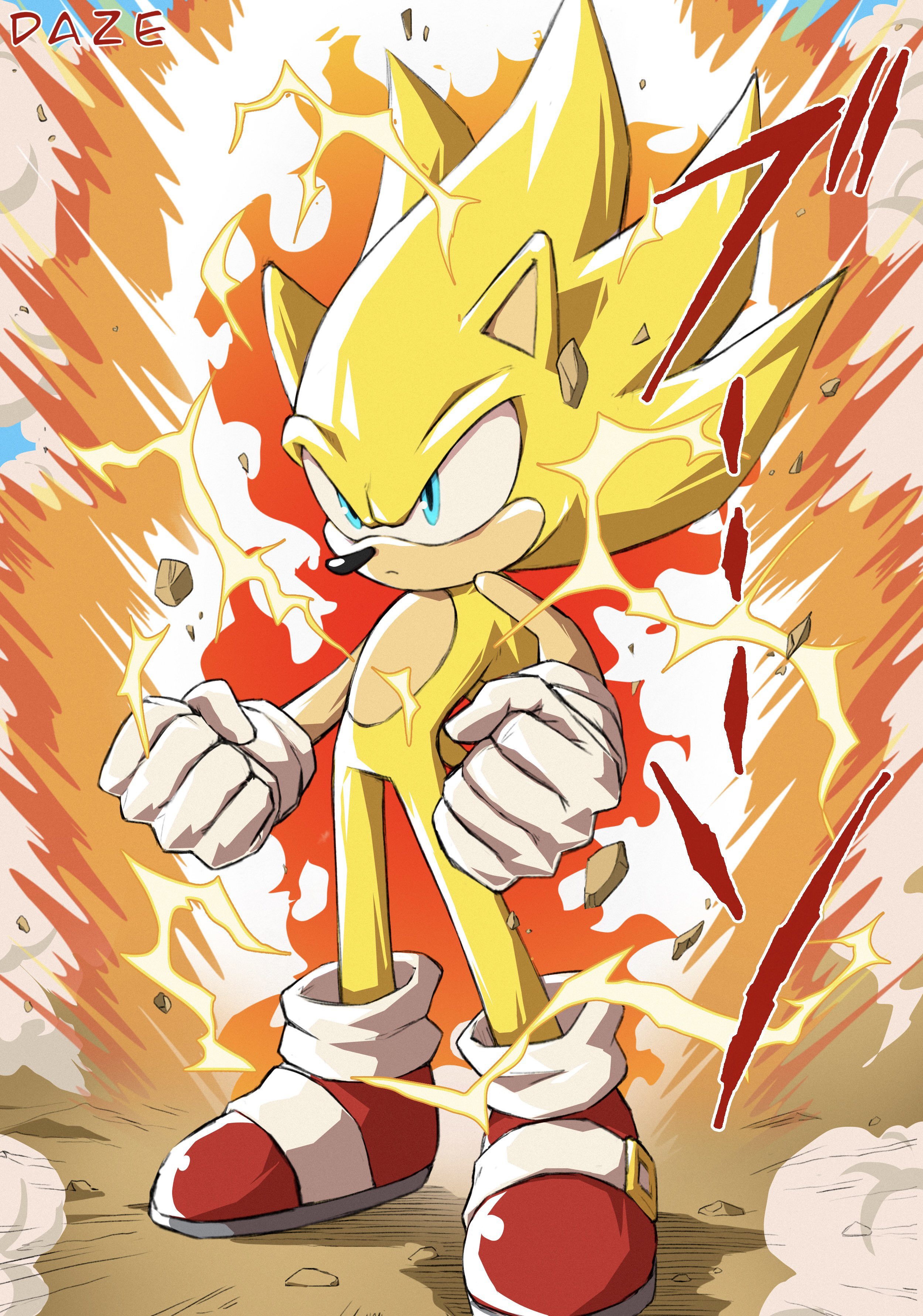 Super Sonic  Sonic, Sonic fan characters, Sonic art