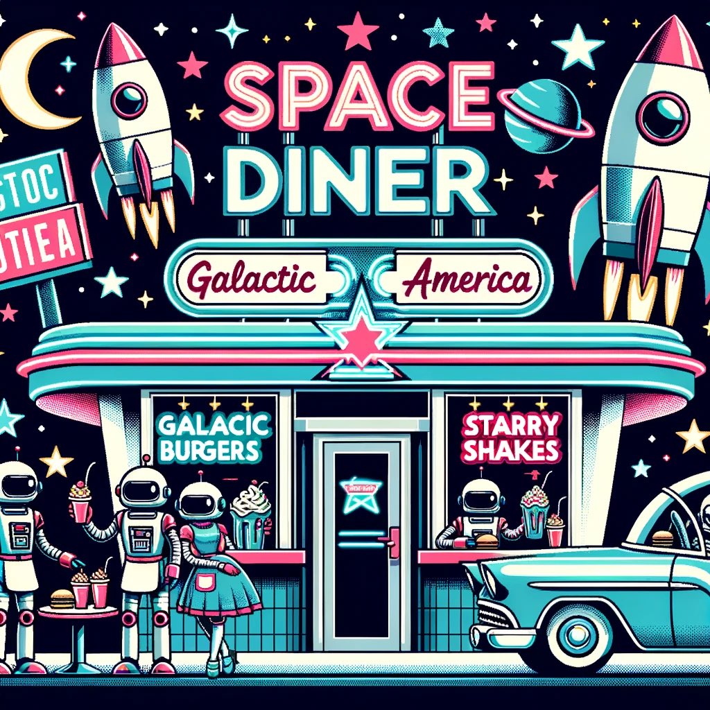 arvkevi's tweet photo. My 3yo muse for #DALLE3 

“Lightning The Queen”
“Outer Space of America” https://t.co/cGY0aZEWAR