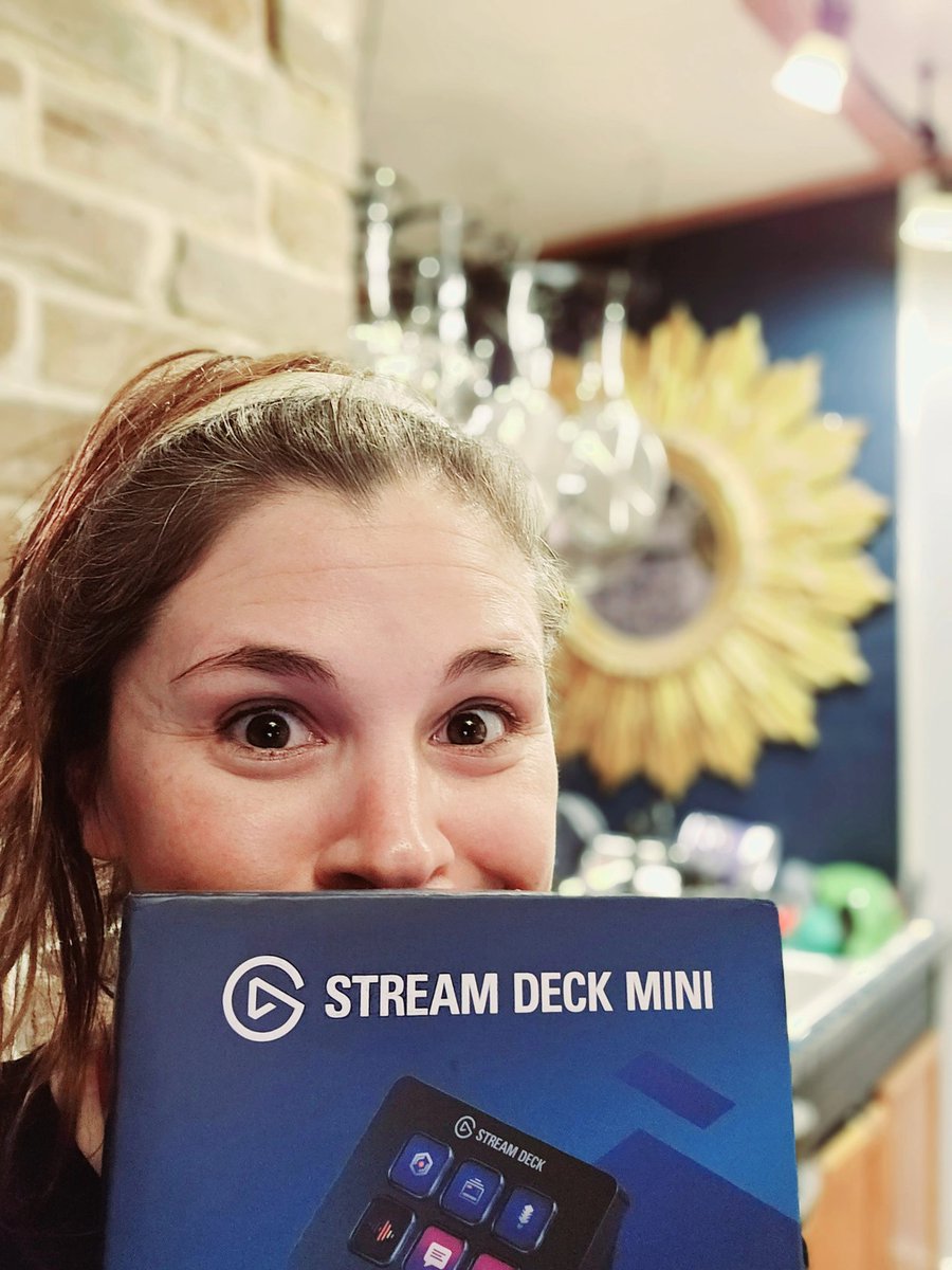 KatieStuntShow's tweet photo. *The face when your co-caster sends you fun things in the mail* I can't wait to use this to stream and for shows!

You're pretty awesome, @ToastedP3ANUT ! Thank you! #LoreseekersESO #MessyHairDontCare #StreamDeckMini https://t.co/BgKZUDjPtp