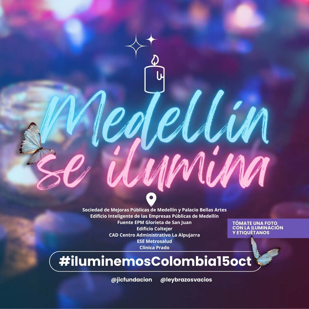 FundacionJic's tweet photo. 🌟 MEDELLÍN SE ILUMINA DE AZUL Y ROSA Como parte de la Conmemoración del día Nacional del duelo por pérdida Gestacional y Neonatal, hemos solicitado a varias entidades de Colombia iluminar de azul y rosa 💙💜
@ScotiabankApoya @TorreColpatria 
#LeyBrazosVacíos #DueloPerinatal https://t.co/G8VKUPUKWp