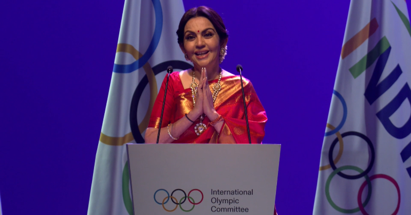 IndSuperLeague's tweet photo. "India's potential is limitless."
IOC Member, Smt. Nita Ambani with an inspiring speech at the 141st #IOCSession in #Mumbai!
Full Video: https://t.co/S3inENABdI
#IOCMumbai2023 #NitaAmbani #NarendraModi #RelianceFoundation #RFwithOVEP #Olympics #NMACCIndia