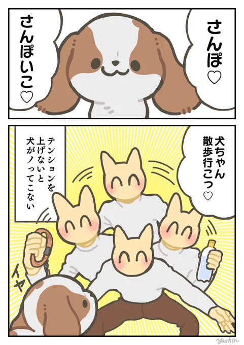 犬日記 散歩行くのをめんどくさがる犬がいる家の日常風景