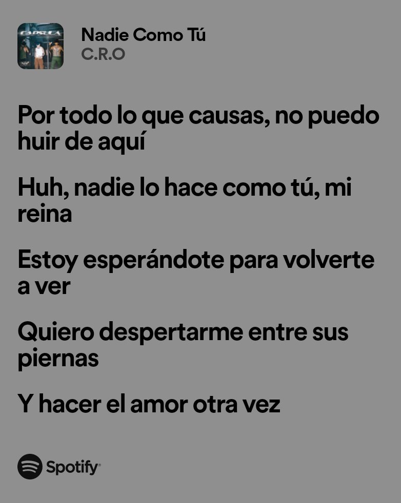 Joshuaderas's tweet photo. Me encanta como C.R.O hace referencia a "Reina" en está canción. Como te amo @crocraxker33. https://t.co/b4YfDpFq3x