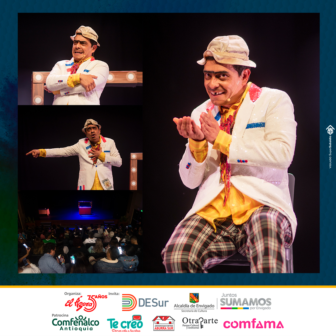 festiteatroenvi's tweet photo. #AsíVivimosElFestiteatro con @susoelpaspi
en "Cuando el show se acaba"… Un llamado a cuidar de la salud mental.
El Festiteatro Envigado organizado por #ElÁgora con el apoyo de
@AlcaldiaEnv
#Desur
@AburraSur
@ComfenalcoAnt
#TeCreo
@susoelpaspi
#ParqueOtraparte
@Comfama https://t.co/WI3MP9pR1W