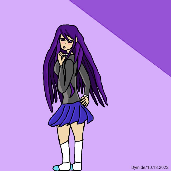 multi_codex's tweet image. Made Yuri art. My first attempt at any kind of digital drawing.