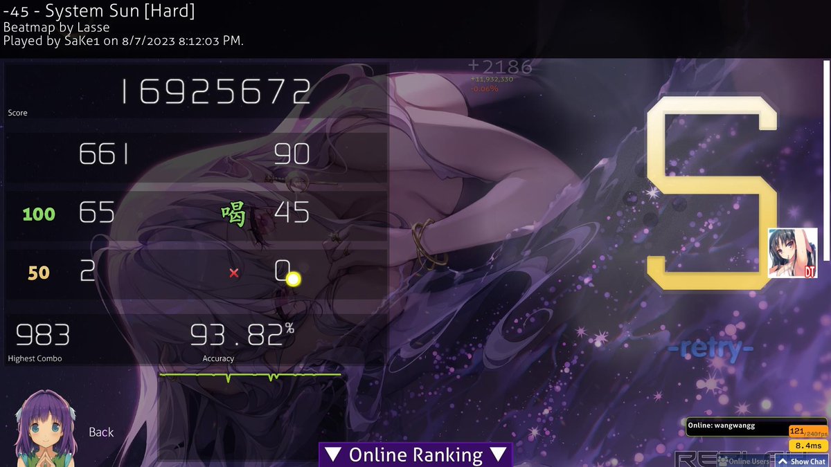 sake_osu's tweet photo. its been a long time since i got this score idk if i posted but im proud of it ..ive also started playing abit again https://t.co/UnkPGQoPMR