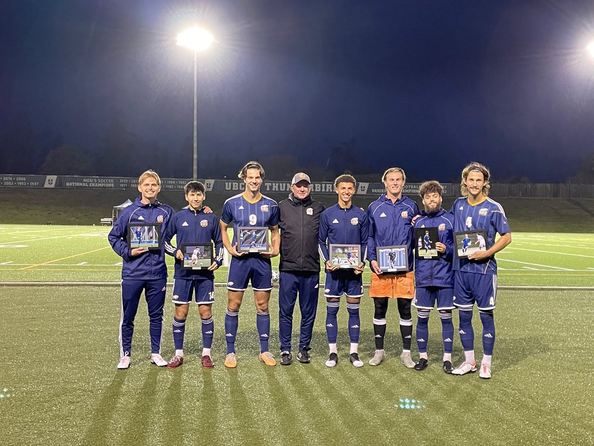 ubctbirds's tweet photo. ⚽️ MSOC | A big Congratulations to @ubcmsoc’s 7 graduating seniors, Axel Thulin Lennselius, Bradley Richardson, Noah Hrdlicka, Sam Aiello, Chris Fisher, Sebastian Dzikowski, &amp; Logan Chung! 🎓👏

Thank you for your dedication, leadership &amp; impact! 
#GoBirdsGo https://t.co/SLF6kRU8Ql
