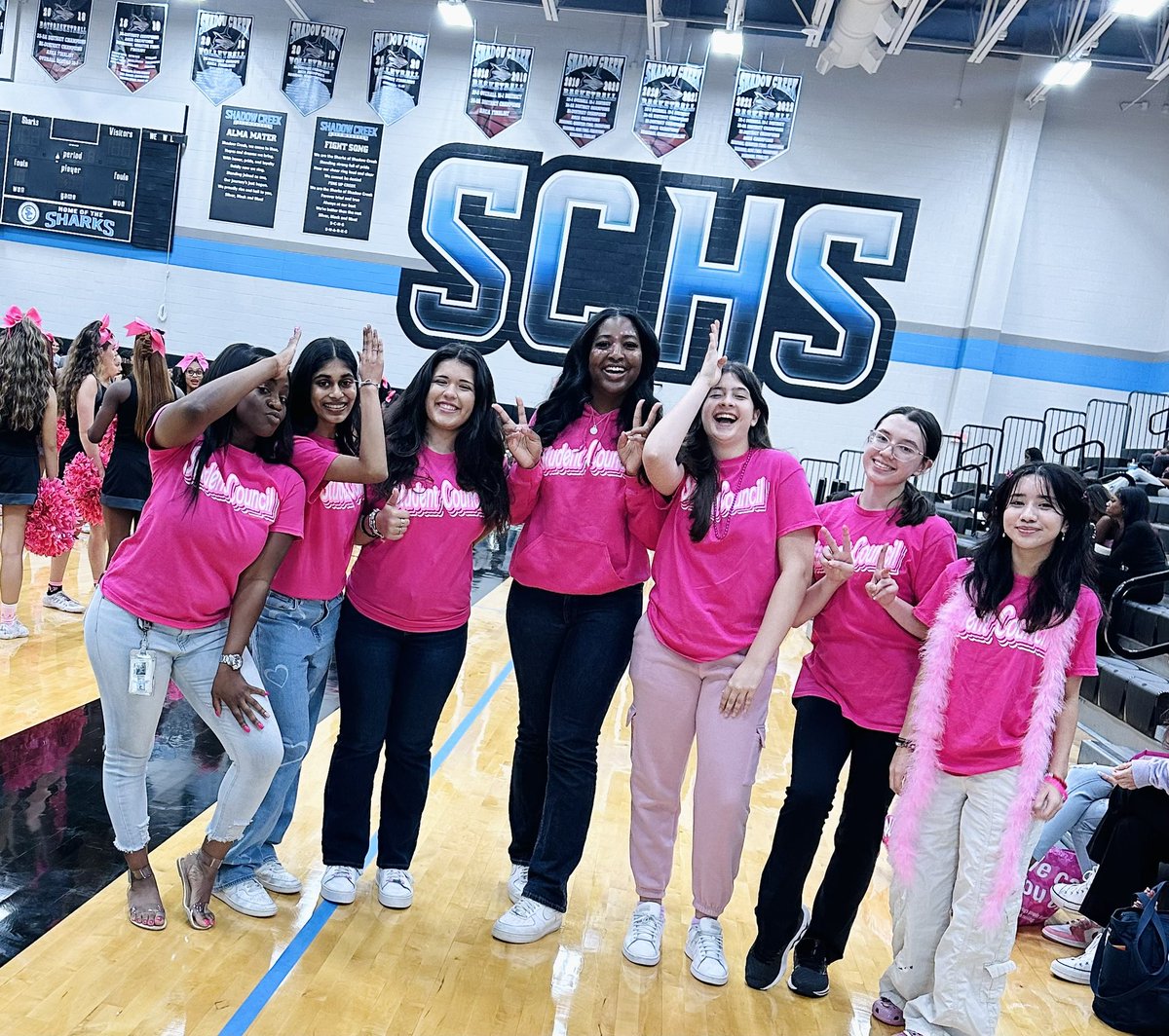 SharksSection's tweet image. Yesterday’s PINK OUT Pep Rally and Football Game was a success! 💕🏈

We are wishing everyone a safe and restful Fall Break! 🍁Don’t forget, Red Ribbon Week is October 23-31 ‼️
