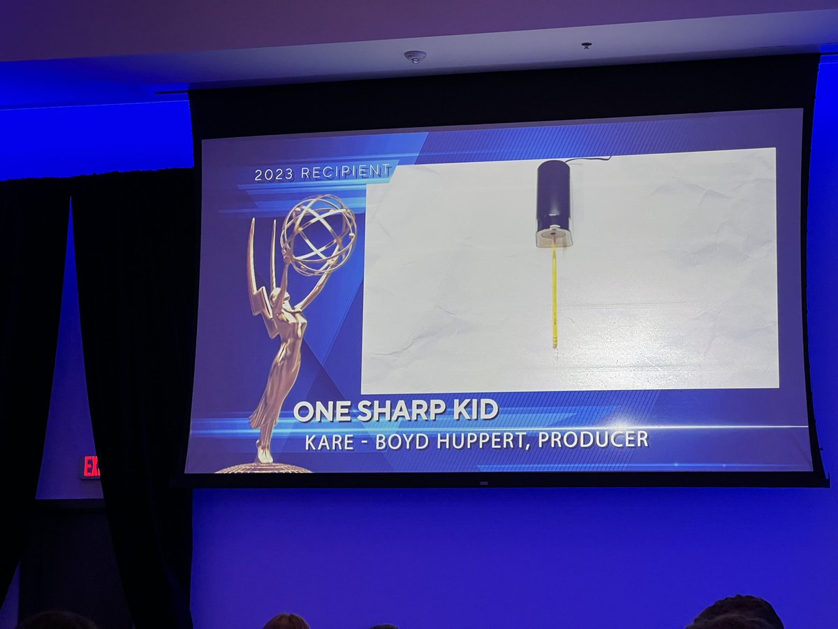 drsteuss's tweet image. The Children/Youth/Teen #midwestemmys award goes to  @BoydHuppert and @CMNelsonPhoto for their @kare11 story “One Sharp Kid”!