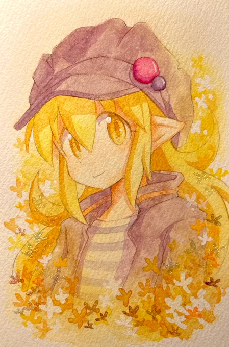 金木犀のにおいがしたので描きました 