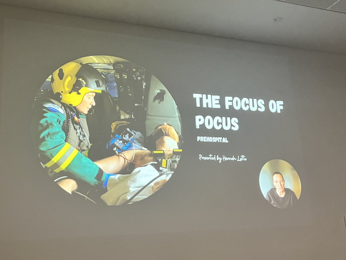 Hanna is talking prehospital  #POCUS at #ASUM2023 with <a href="/Hannah_ICFP/">Hannah</a>