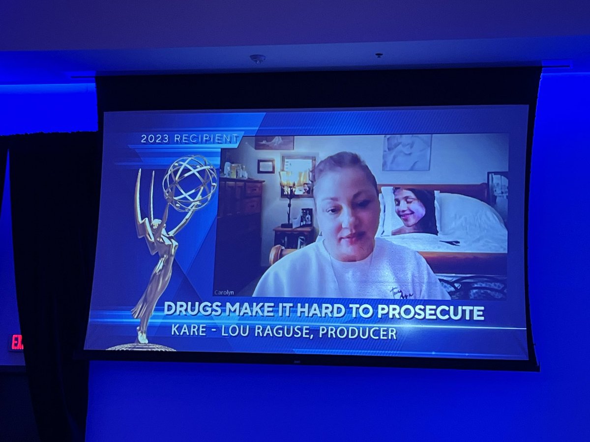 drsteuss's tweet image. A @kare11 pair of #midwestemmys for Crime/Justice-News in Single Shift and also No Production Time Limit for @LouRaguse’s “Drugs Make It Hard to Prosecute” and Lauren Leamanczyk’s “Help Never Came”!