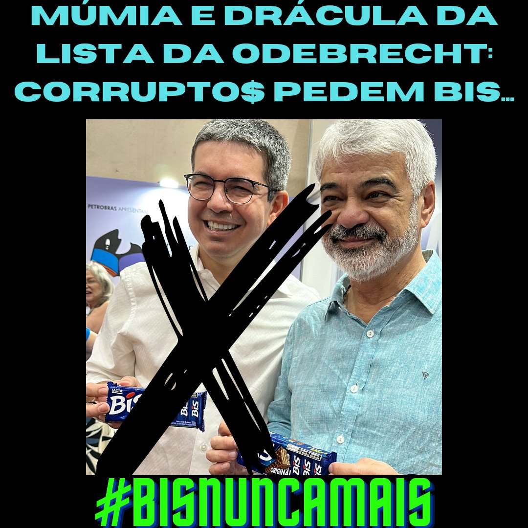 PesquisasSandro's tweet photo. Bom dia 🇧🇷🔰Ⓜ️
Depois de ver as velhas raposas corruptas Múmia e Drácula se manifestar, sou obrigado a aderir ao #BisNuncaMais
Só bandidos pedem Bis... @MDLZ_BR https://t.co/VhU8TS4Rwc