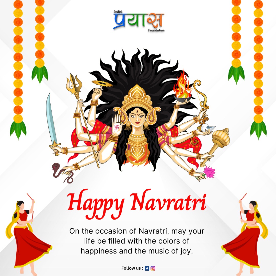 🌟 Celebrating the vibrant spirit of Navratri! 🪔 May Maa Durga bless us with strength and positivity. Let's dance to the beats of joy and devotion. 🎶💃 #NavratriVibes #DurgaPuja #FestivalOfDance #GarbaNights #BlessingsOfMaa #JoyfulMoments 🙏🕉