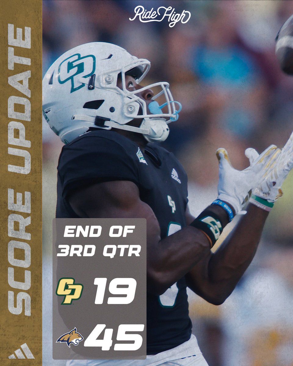 Cal Poly adds to it total through Tyrece Fairly-Diyem's 23-yard touchdown reception. Heading to the fourth quarter at Montana State. #RideHigh