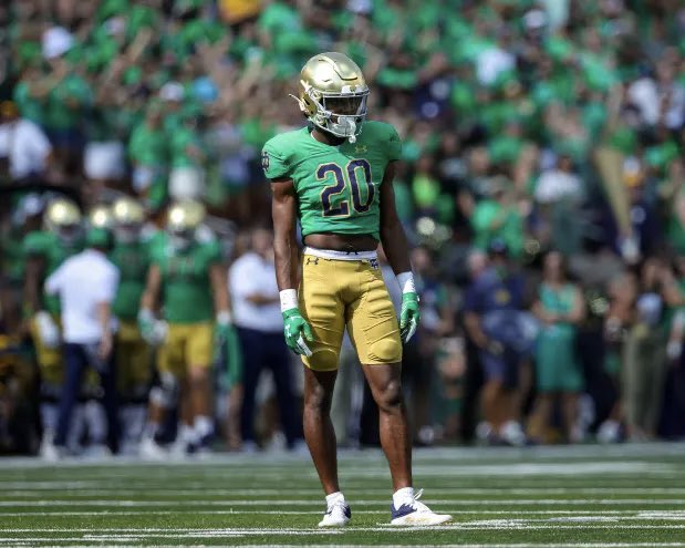 Benjamin Morrison has held the following WR to 32.7 YPG in his first two seasons

Marvin Harrison (2)
Jordan Addison
Josh Downs
Zay Flowers
Puka Nacua
Brenden Rice

Best CB in College Football 😤🍀