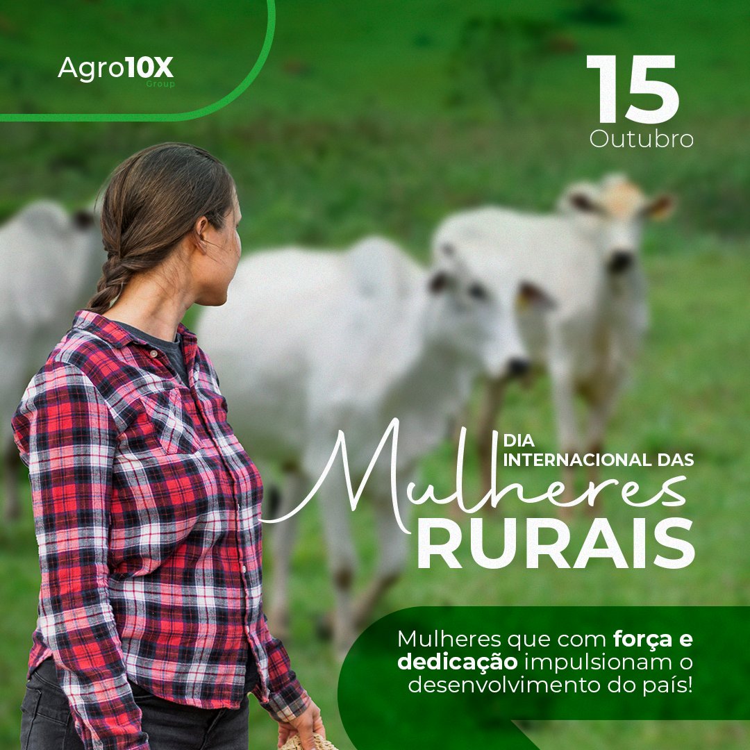 As mulheres rurais brilham com força e determinação. 🌾💪 Celebramos a resiliência e o impacto delas no Dia Internacional das Mulheres Rurais. #MulheresRurais #ForçaNoCampo #DiaInternacionalDasMulheresRurais