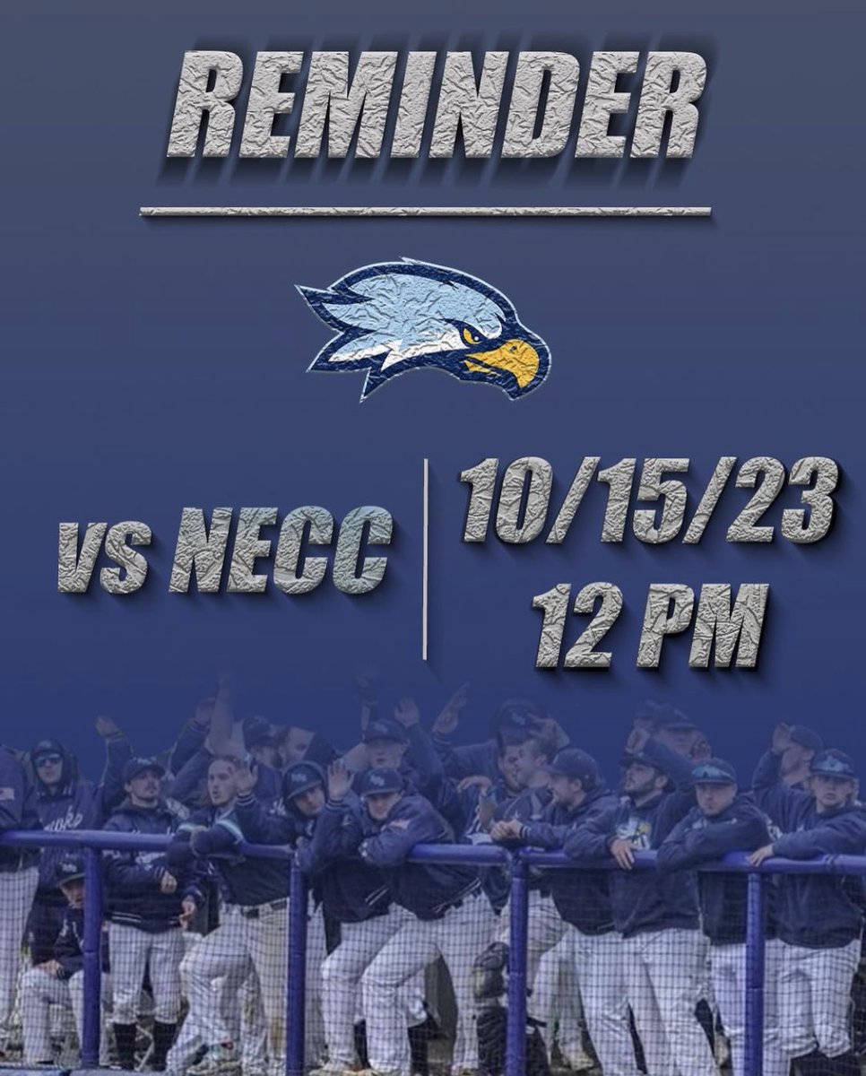 Game day is less then 24 hours away!  Hawks take on NECC in their annual fall game.  First pitch 12:00pm, Paolino Field, Bristol, RI