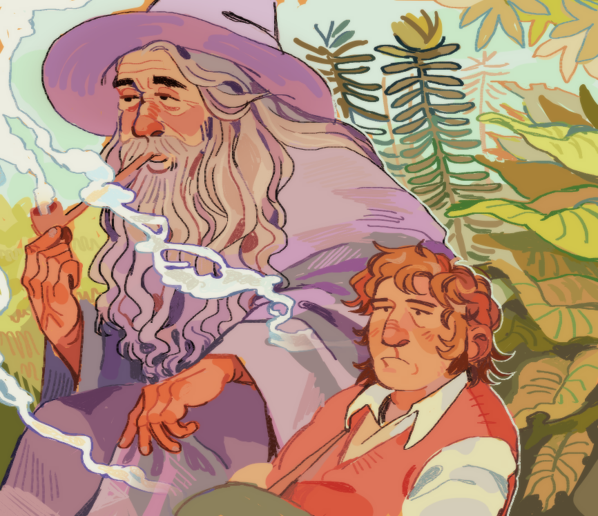 gandalf and bilbo my dear friends gandalf and bilbo. grins real wide