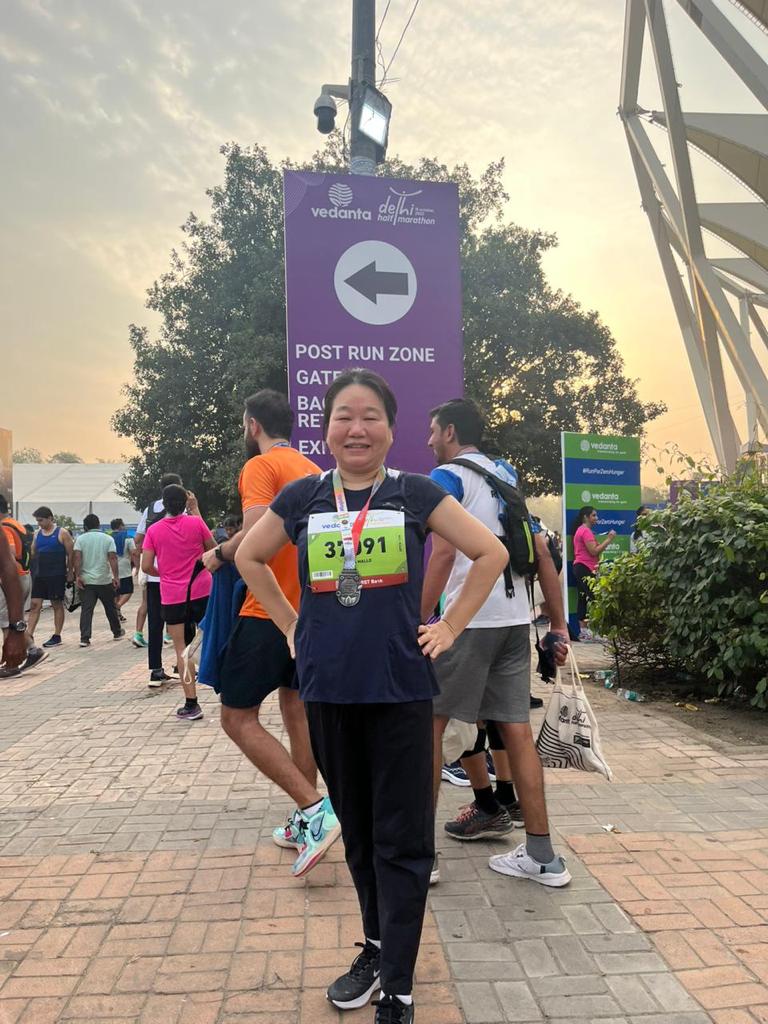 Feeling good 👍 Finisher, 10K Delhi Half Marathon