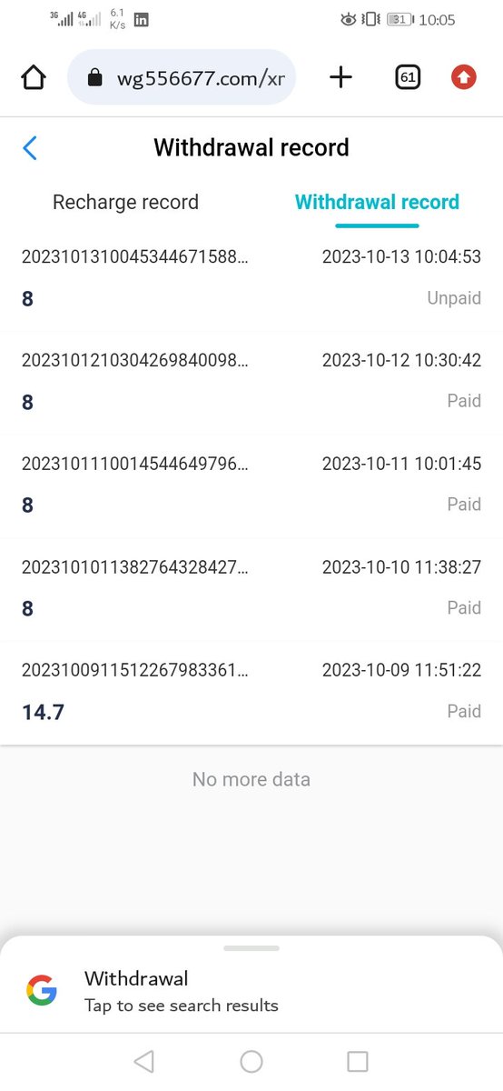 Czero0o's tweet image. CASTLE_OF_PROFIT:
صباح الخير 
Good morning 

WG ➡️ E-COMMERCE GROUP 

السحب الثالث على التوالي 🔥🔥
Successful withdrawal 3️⃣

مصاريف السحب 0
Withdrawal fee: 0% fee

الحد الادنى للسحب 1 دولار 
Minimum withdrawal 1 USDT

 wg556677.com/#/register/376…