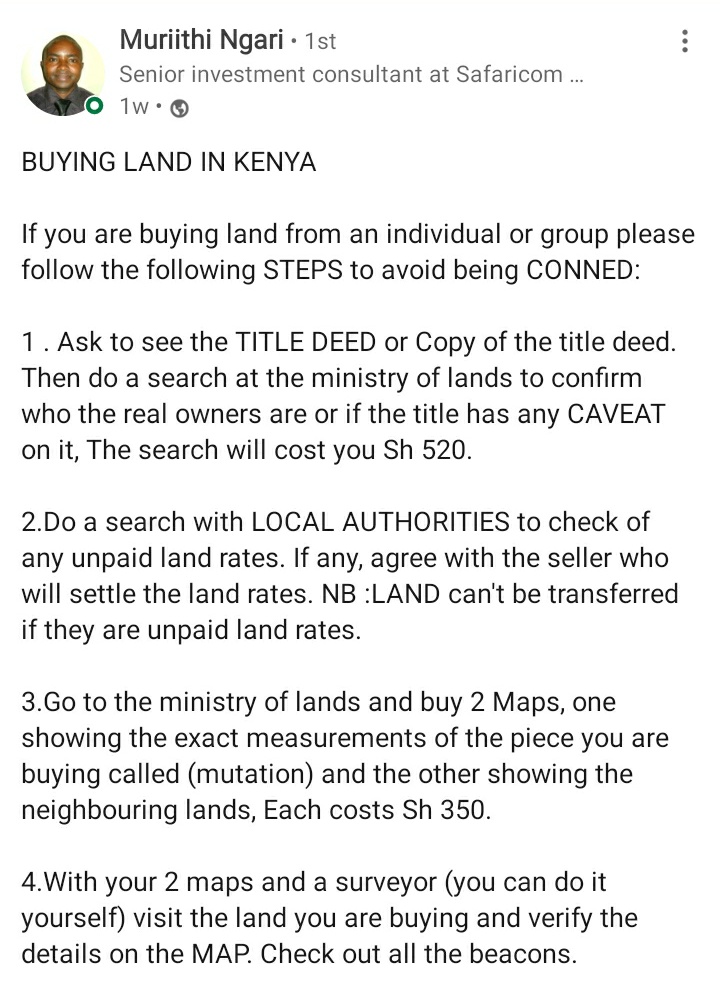 CrazyNairobian's tweet image. Things you MUST do if you&apos;re buying land in Kenya.