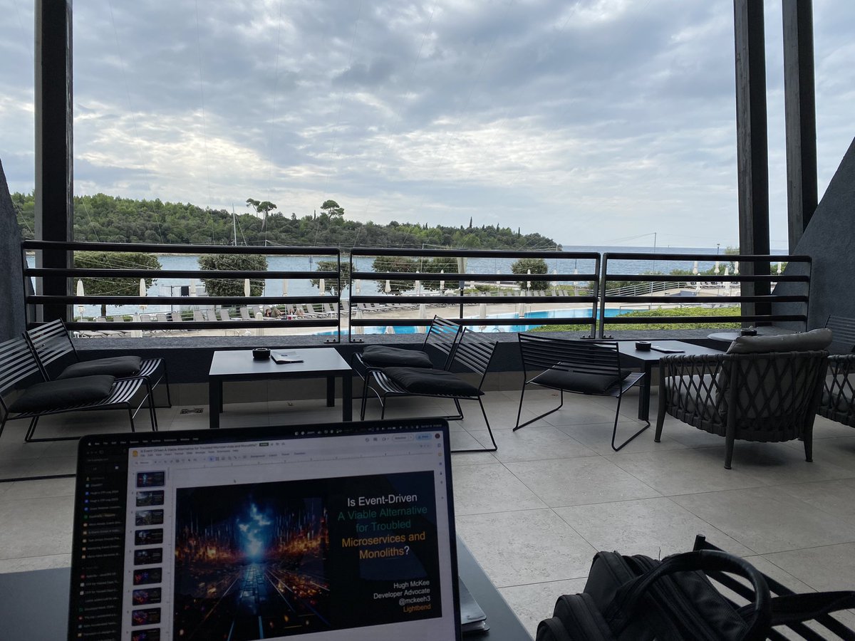 mckeeh3's tweet image. Best location ever to prep for conference talks at #Javacro 23.