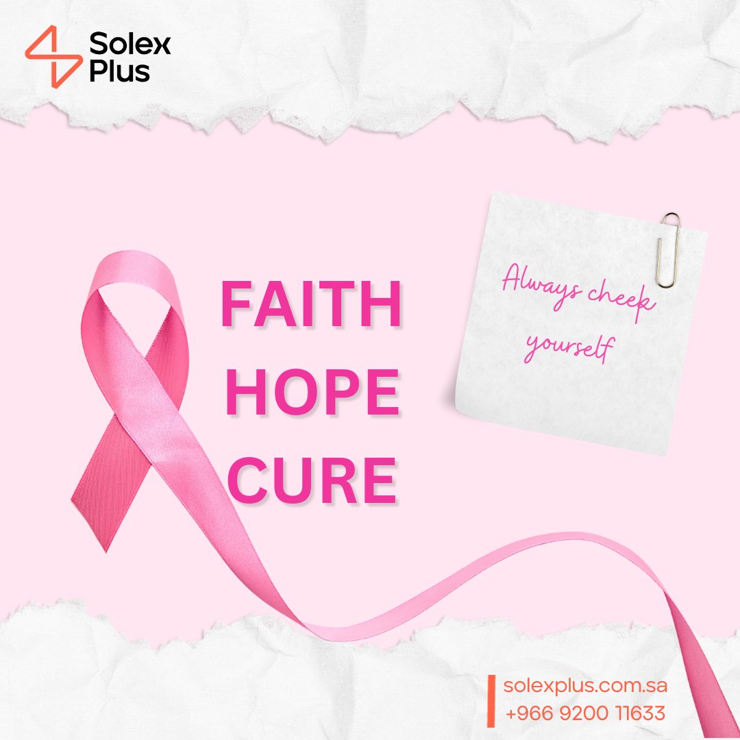 SolexPLUS's tweet photo. Awareness is your key, protect yourself get checked . 

#breastcancerawareness #breastcancer #health #solexplus #pbo #partnership #cx #business #technology #saudiarabia https://t.co/fZRrXt9qEB