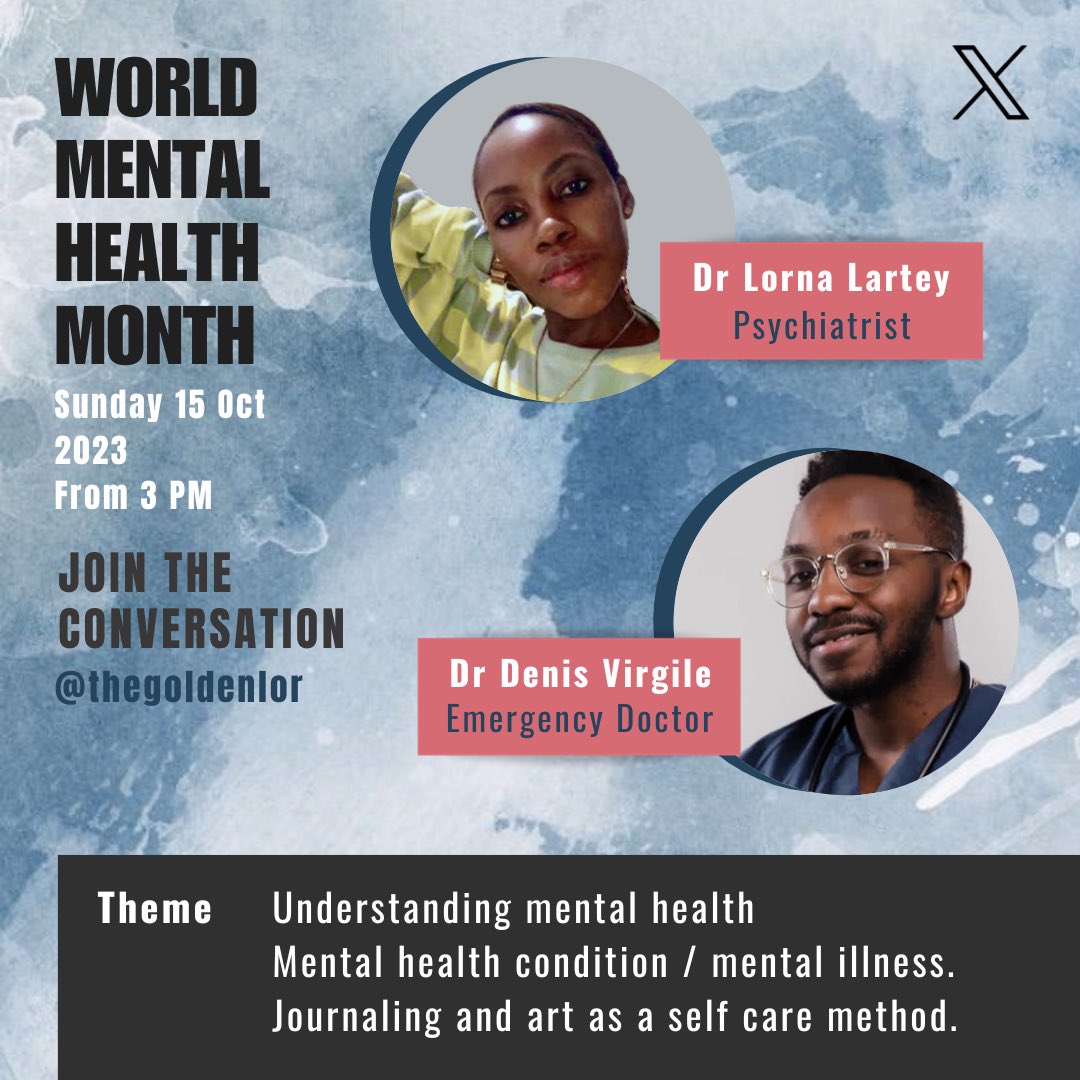 Rise and shine fam! ☀️

The Space is today at 3 PM and I’m really looking forward!

Meet our awesome speakers.
See y’all!

#MentalHealth #MentalHealthMatters #MentalHealthMonth
