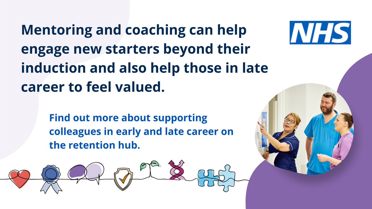 Mentoring and coaching can help #teamCNO colleagues and #OurNHSPeople in early career feel supported in their roles while also helping colleagues in late career to pass on their valuable knowledge. Visit the retention hub to find out more. ⬇️ england.nhs.uk/looking-after-…