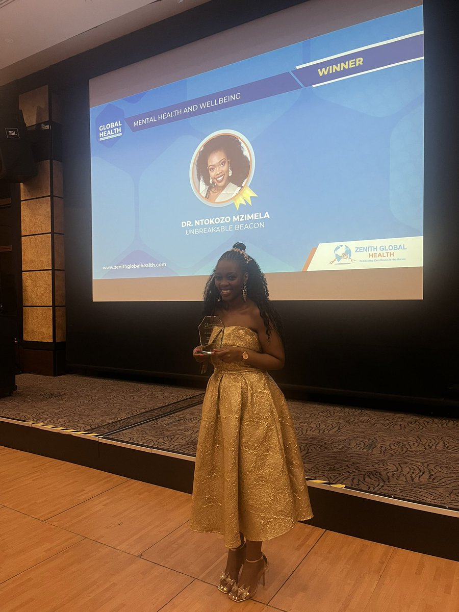 NtokozoMzimela2's tweet photo. Grateful and honored to receive the Health Icon Award at Global Health Awards and Summit 2023, in the mental health and wealth category! @healthiconaward 😊🏆✨ @theunbreakablesouls! 💪🌍 #MentalHealthAdvocacy #GlobalHealthAwards #UnbreakableSouls https://t.co/FZnm8tFXCa