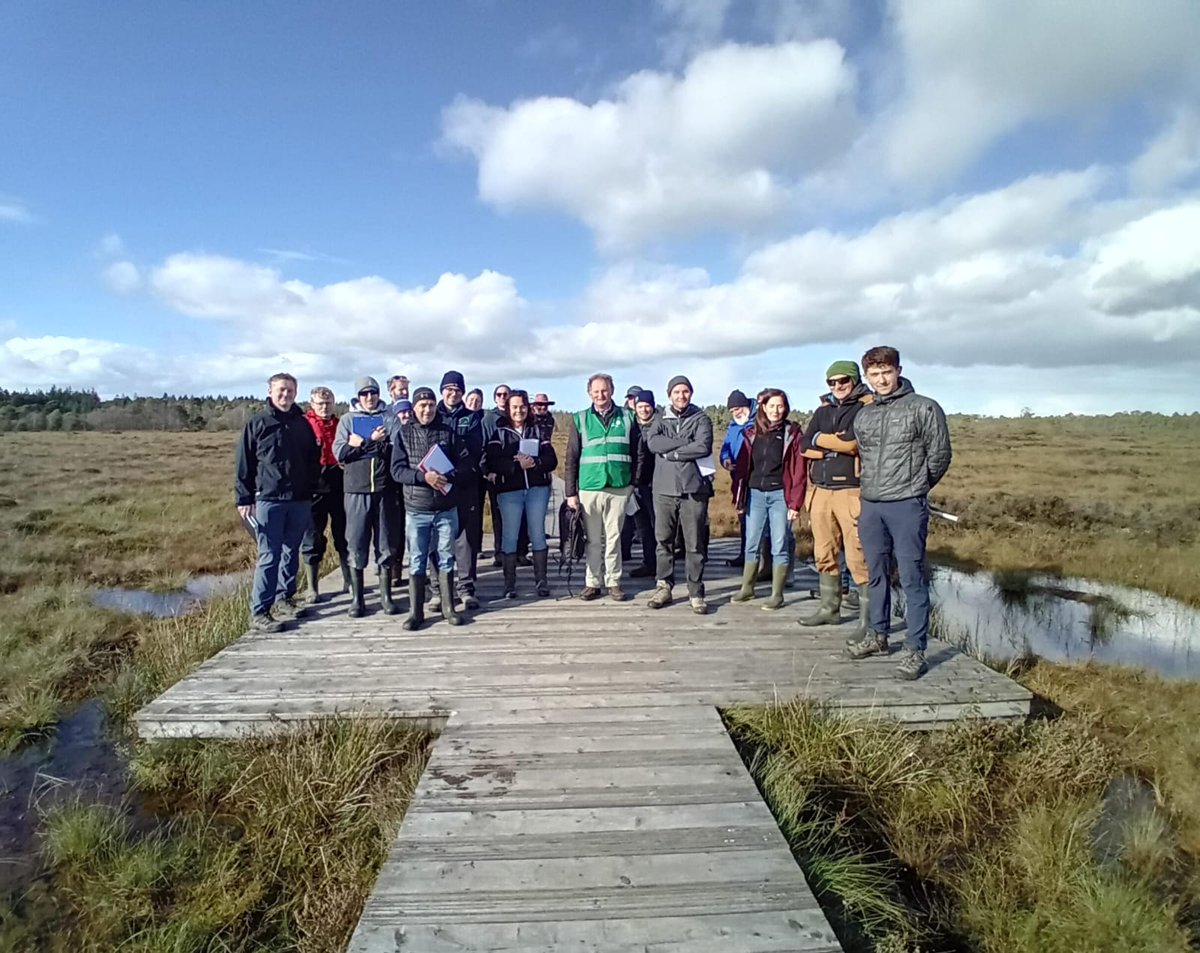 Participants from our online and partime MSc module in Agroforestry and Landscape Biodiversity got together yesterday for our first fieldtrip to the Portlaoise Men's Shed and the Abbeyleix Bog Project, to see and hear about the positive actions both groups are taking.