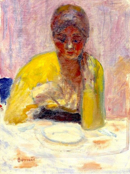 MAEGHTYoyo's tweet image. Pierre Bonnard, &quot;Le petit déjeuner&quot;, 1917.
.
#bonnard #pierrebonnard #nabis #peintre #breakfast #modernart #artcollection #maeght #yoyomaeght #femme #jaune