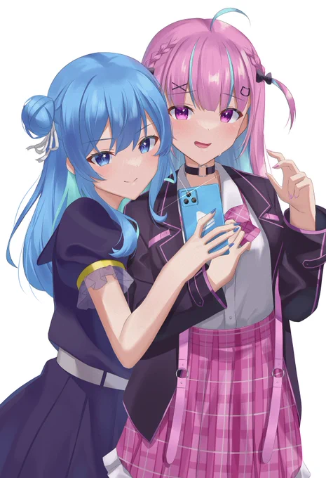 #あくあーと #ほしまちぎゃらりー #ホロライブ  あくすい自撮り絵