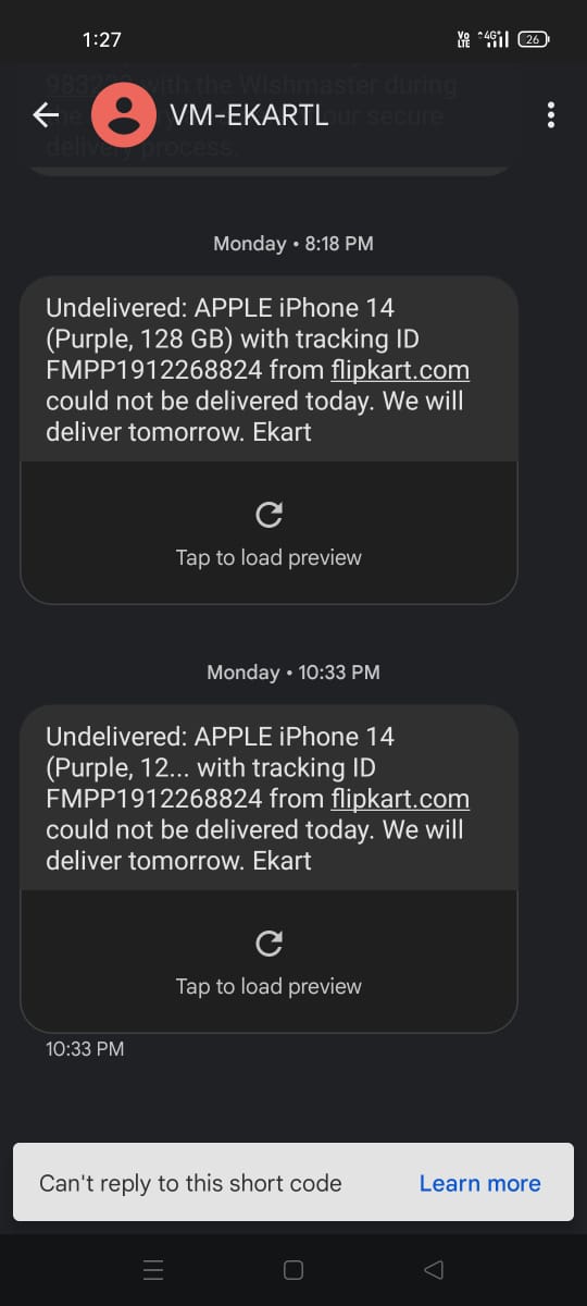 Afreenkhan0227's tweet photo. @flipkartsupport @flipkart @amazonIN  but seems like your definition of 24hrs is something else. And the customer service is poor they're not answering my questions.
The customer service is poor they're not answering our questions nor  they're giving any updates on the order. https://t.co/gJ9Nrm5DeQ