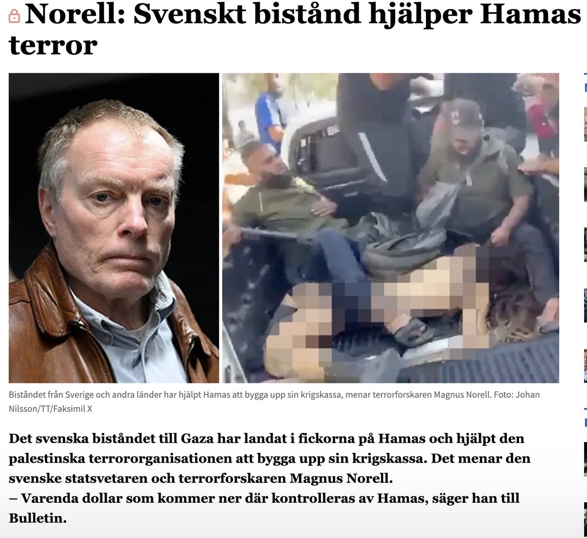Bulletin_Nu's tweet photo. "Att ge Sida i uppdrag att göra en översyn av biståndet till Palestina är som att be en vit jury i Georgia på 20-talet att reda ut lynchrisker", säger Magnus Norell. @Sida 
https://t.co/TPlkPkC14w https://t.co/nfnvVX3UYs