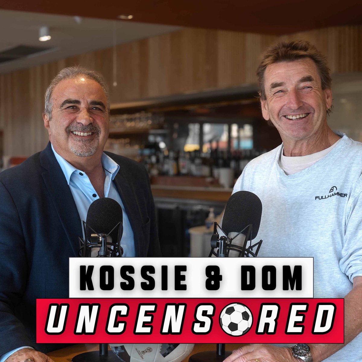 KossieAndDom's tweet photo. Coming up next week... a new Aussie football Pod focusing on the world game, with former Socceroo John Kosmina exactly how he belongs, completely uncensored! 1st ep drops Tuesday talking about Kossie's time at Arsenal, Angeball and the lack of promotion of football in Australia https://t.co/zdTyli1drb