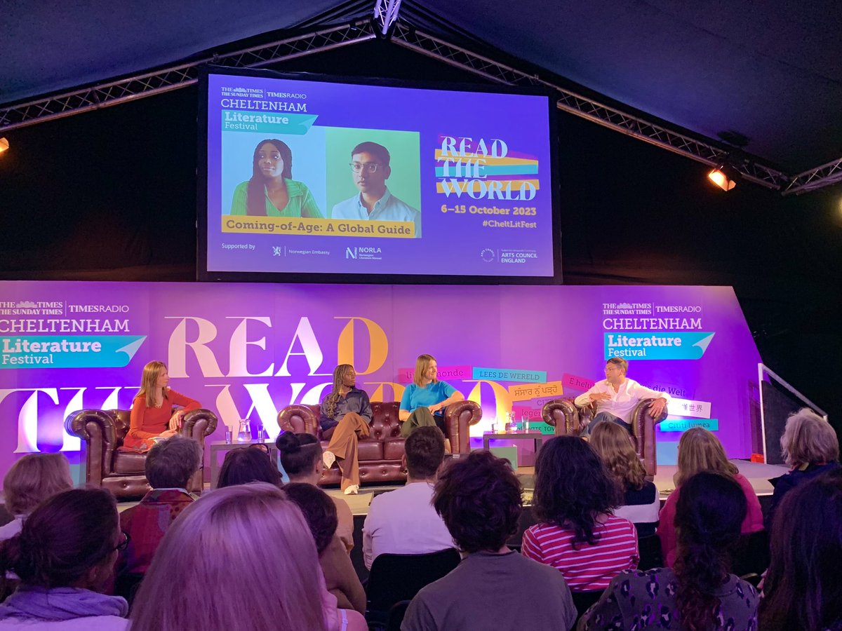 santanu_bx's tweet photo. Such a special day bringing #OneSmallVoice to @cheltfestivals! Thanks @A_B_Morgan for chairing so brilliantly, and lovely to meet Jessica and Marie! https://t.co/fo9DNHZTA5