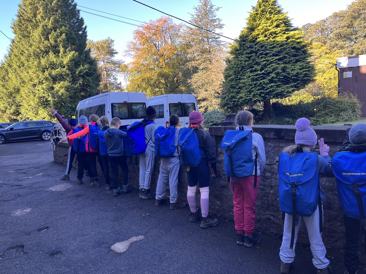 Group 1 are wrapped up warm ready to climb Ingleborough! Forecast says it will feel like a chilling -5 degrees🥶❄️