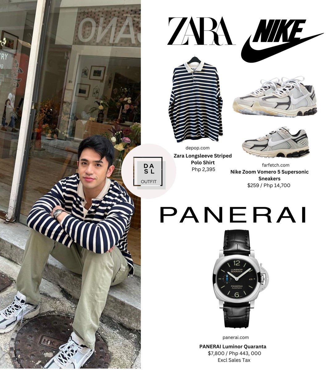 dasl_ootd's tweet photo. UPDATE: David’s first outlook since his Airport outfit — David updated his Instagram and went for a simplistic style on new photos.He’s spotted with a luxurious watch from Italian luxury watch, PANERAI,an update of his watch brand list strapped on his wrist by far.  #DavidLicauco https://t.co/xn0WKI2Qpv