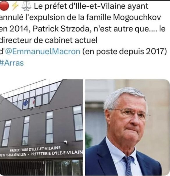 ca_depasse's tweet photo. @BFMTV Les russes sont moins cons que nous ils n’en veulent pas c’est pour ça que la famille de terroristes d’Arras était toujours là ! Et aussi parce que le directeur de cabinet de Macron #PatrickStrzoda stoppé l’expulsion de ces ordures ⬇️ https://t.co/iErcRO4fWj