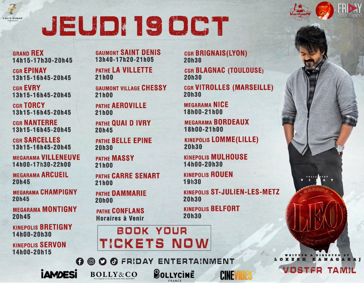 PLCBABU's tweet photo. #France #Leo by #FridayEntertainment #LeoFDFS Waiting for the Approuval IMAX https://t.co/bQV9P0JEVB