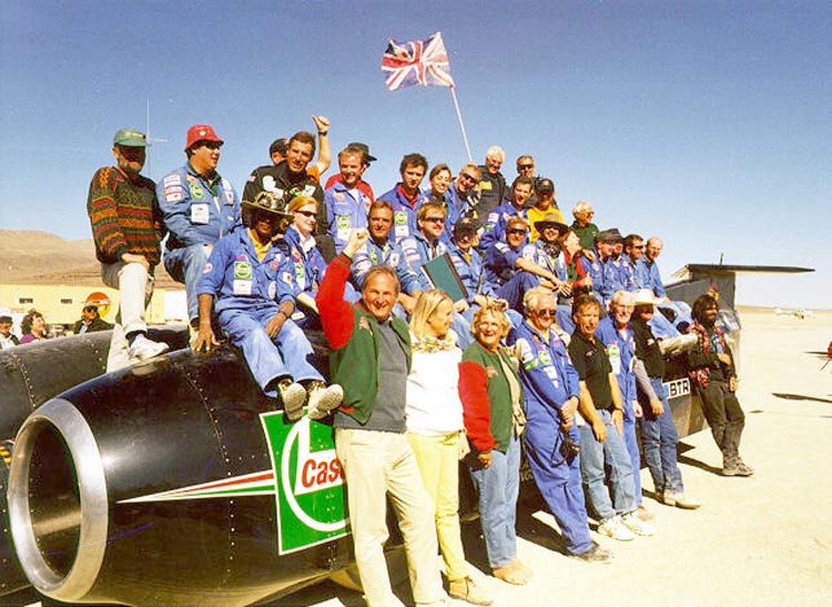 BLOODHOUND Education (@bloodhound_edu) on Twitter photo #OnThisDay the #ThrustSSC team of <a href="/RichardNobleSSC/">Richard Noble</a>, driver Andy Green, on 15 October 1997 at Black Rock Desert, Nevada (USA) for the first time in history a land vehicle has exceeded the speed of sound.
Flying mile 1,227.985 km/h (763.035 mph) #OnThisDay the #ThrustSSC team of <a href="/RichardNobleSSC/">Richard Noble</a>, driver Andy Green, on 15 October 1997 at Black Rock Desert, Nevada (USA) for the first time in history a land vehicle has exceeded the speed of sound.
Flying mile 1,227.985 km/h (763.035 mph)