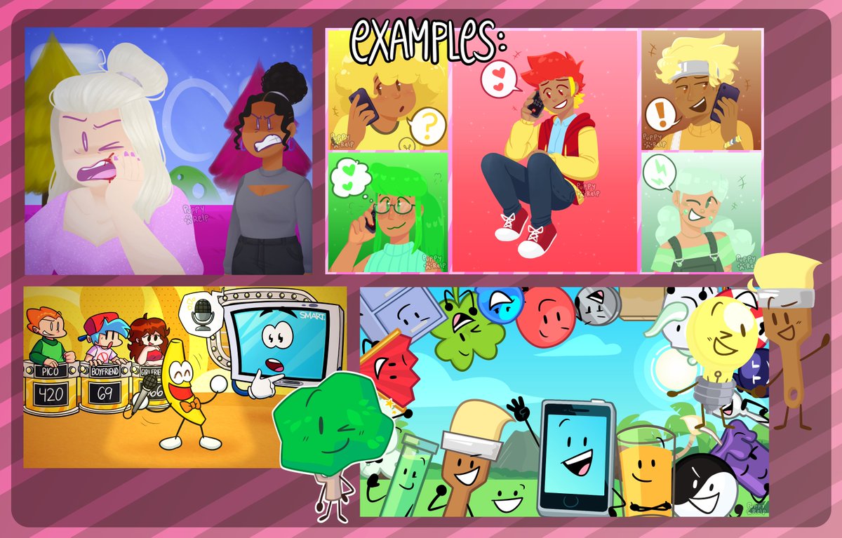 puppyrelp_'s tweet image. ‼️ C0MM5 are now officially open, Since this is my first real time doing it, THREE slots are available, so DM me if you&apos;re interested ‼️

Read below for more info 

#inanimateinsanity #bfdi