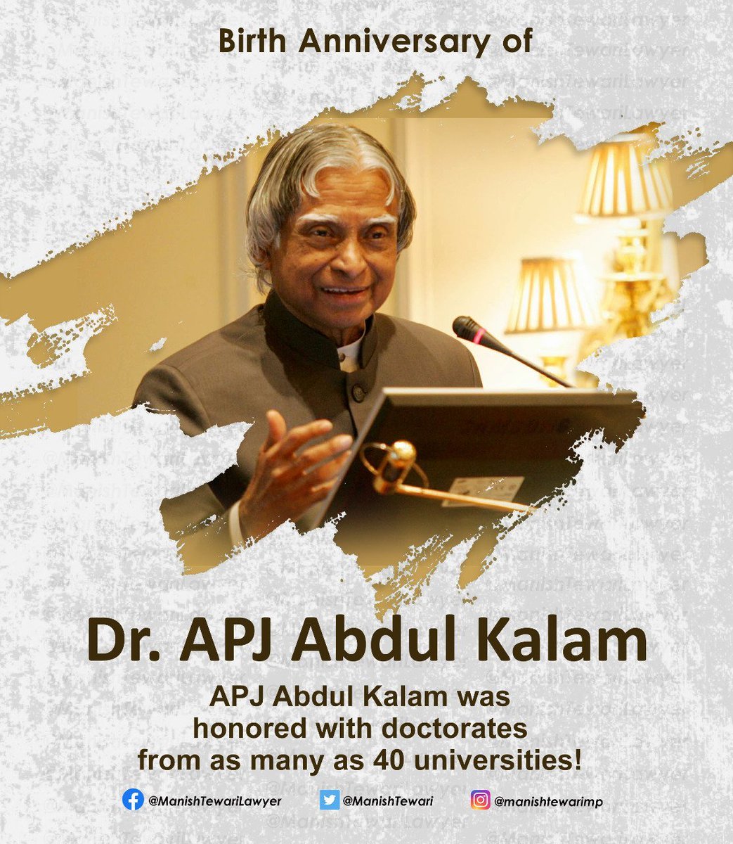 Tributes to the great scientist and former President of India Dr. APJ Abdul Kalam on his birth anniversary!  May Allah grant him the highest place in Jannatul Fidosh.
#APJAbdulKalam #kalam #Science #MissileManOfIndia #missile