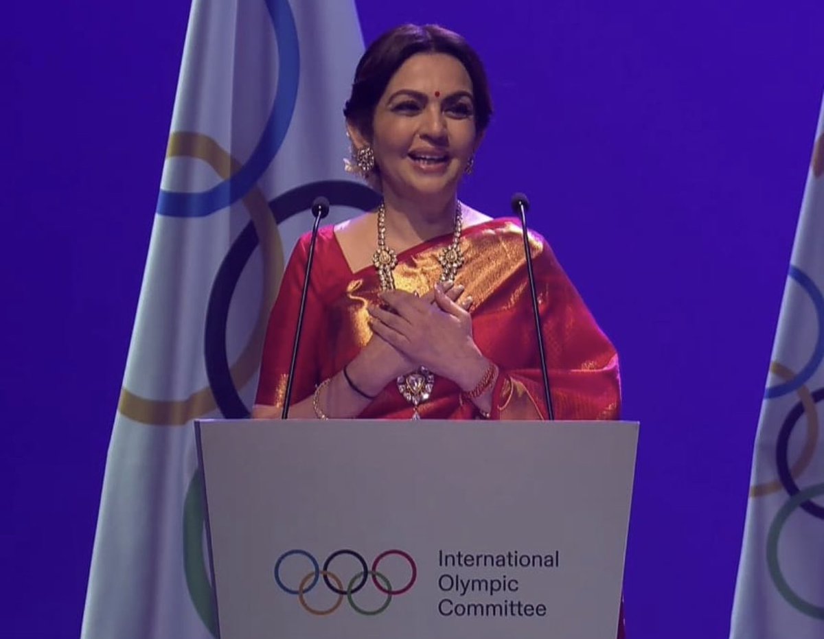 RFYoungChamps's tweet image. “Children are our hope. Our future.”

IOC Member, Nita Mukesh Ambani, addresses the  opening of the 141st #IOC Session! 

📹©️: IOC

#NarendraModi #IOCSession #RelianceFoundation #NitaAmbani #IOC #RFwithOVEP #Olympics #NMACCIndia | @nmacc_india 

bitly.ws/Xoeu