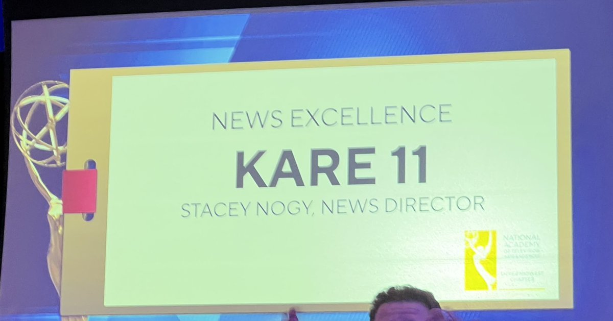 drsteuss's tweet image. Annnnd the Big Ones! @kare11 brings home the #midwestemmys for News Excellence and Overall Excellence!
